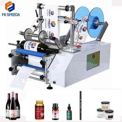 China Labelling Bottle Machine Etiquetadora Manual Para Botellas Packaging Material Wood for sale