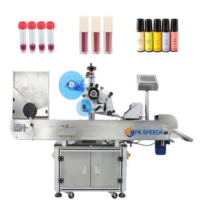 China High Speed Cosmetic Vial Bottle Labeling Machine for Lipstick Eyebrow Pencil Eyeliner for sale