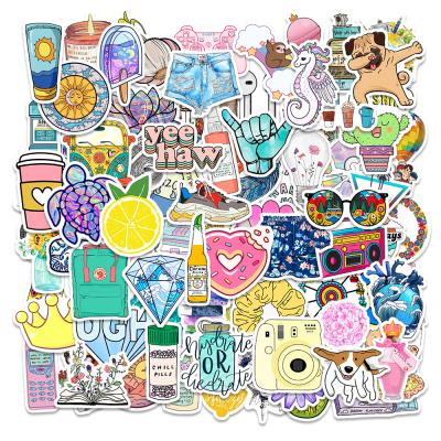 China No Repetitive Waterproof Sunscreen 100PCS Graffiti Cartoon Waterproof Removable A New Small Cool Stickers For Car Guitar Phone Water Bottle Skateboard Stickers for sale