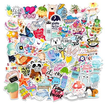 China No Sunscreen 75PCS Repetitive Waterproof Graffiti Ins Waterproof Cute Cool Small PVC Radio Style D Stickers For Water Bottle Laptop Skateboard Station Decorate for sale