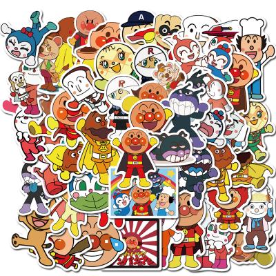 China No Repetitive Sunscreen 50PCS Hot Selling Waterproof Cartoon Anpanman Graffiti Stickers For Car Luggage Computer Helmet Water Bottle Waterproof Skateboard for sale