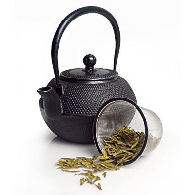 China Sustainable Cast Iron Teapot Tea Kettle Pot With Stainless Steel Infuser for sale