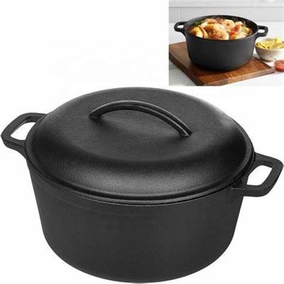 China Large Viable Belly Safe Small With Steam Dispenser Shallow Casserole Metal BBQ Camping Set Classic Round Coated Dutch Oven for sale