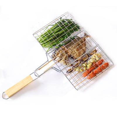 China Easily Cleaned Folding Portable BBQ Grill Net Grill Basket Grill Basket BBQ Grill for sale