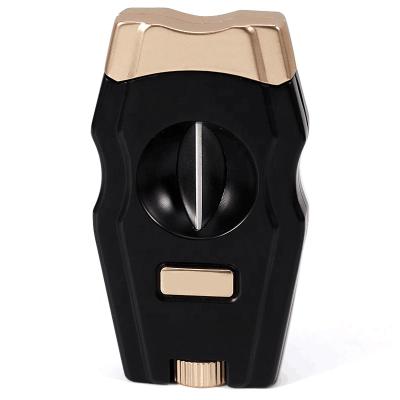 China Custom Minimalist V Cigar Cutter Logo With Stainless Steel Blade Cigar Cutter Knife for sale