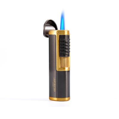 China Refillable Customize Logo Refillable Windproof Jet Flame Torch Cigar Lighter for sale