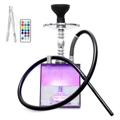 China Portable Colorful Travel LED Hookah Lights Show Shisha Pipe Ring Lamp Magnet Adsorption Smoking With Cachimba Remote Control Accessories for sale