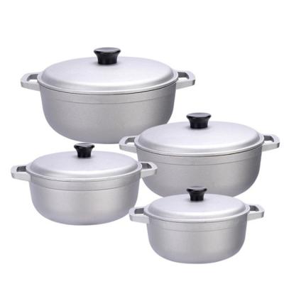 China Sustainable hot sale die casting aluminum pot 4 pcs cookware set for sale