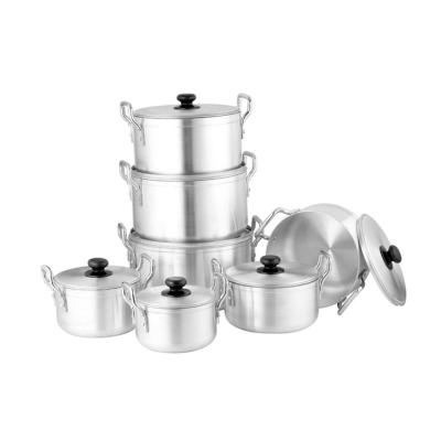 China 7PCS Sustainable Aluminum Cooking Pot 28-40CM Cookware Set for sale