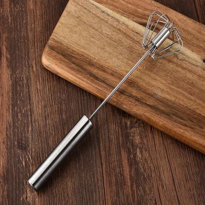 China Eco - Friendly Kitchen Sustainable Egg Tools Semi - Automatic Stainless Steel Cooking Tool Eggbeater for sale