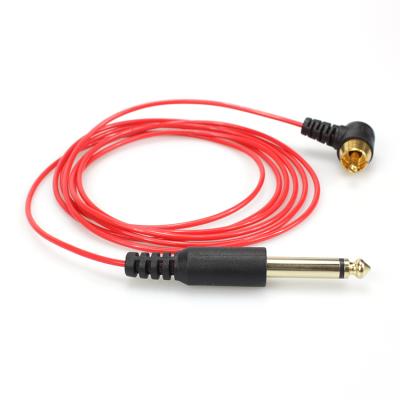 China PVC 6.35mm 1/4 Inch Mono Tattoo Extension Jack Soft Cable For Tattoo Supply for sale