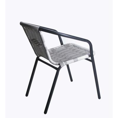 China Modern Design Rattan Outdoor Garden Chair Metal Wicker Chair Luxury Outdoor Armchair for sale