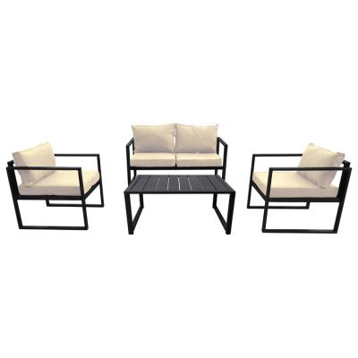 China 2022 Modern New Design Luxury Comfortable Outdoor Furniture Conversation Set Metal Fabric Sofa Set Furniture for sale