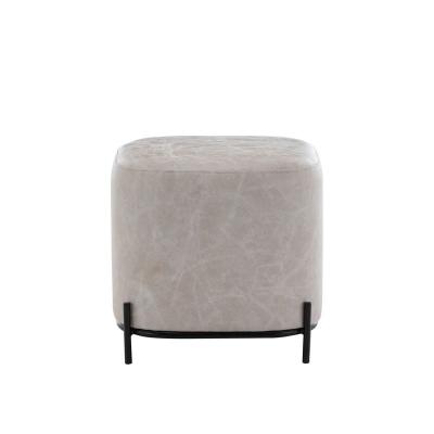 China (Others) 2022 Adjustable Nordic PU Cube Shape Ottoman For Living Room Furniture Wood Seat Ottoman Stools for sale