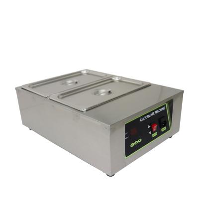 China Snack Factory Electric Chocolate Tempering Machine 2 Tanks Cheese Melting Machine for sale