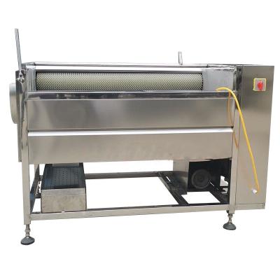 China Orange Root Vegetable Large Scale Potato Root Skin Seal Lemon Apple Crab Tomato Scallop Corn Brush Cleaning Machine for sale