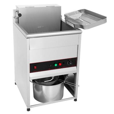 China Various Hobby Foods 6000w Commercial Vertical Single Cylinder 2 Timer Basket Commercial Electric Deep Fryer Fried Processing With Cabinet for sale