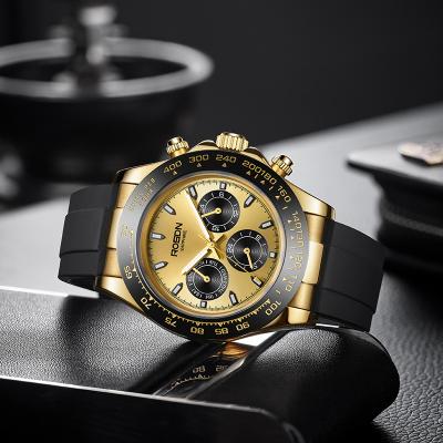 China LOW MOQ Fashion Rosdn G3720 Power Reserve Mens Sports Watch , Competitive Price Mens Watches Silicone Band for sale