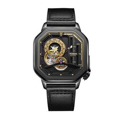 China Power Reserve Newest Rosdn Business Automatic Mechanical Men's Full Steel Waterproof Sport Wristwatches for sale