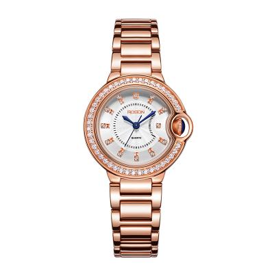 China Power Reserve Rosdn 3719 Japan Movt Quartz Stainless Steel Water Resistant Back Lady Wrist Watch Women for sale