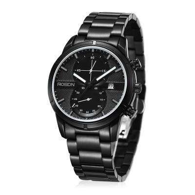 China Fashionable Precious Multifunction Chrono Back Watch Power Reserve Stainless Steel Watch for sale