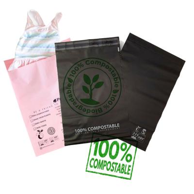 China 100% Biodegradable Compostable PLA Cornstarch Bags D2W EPI Clothing LDPE Plastic Clothing Postage Mailer Tearproof Mailer for sale