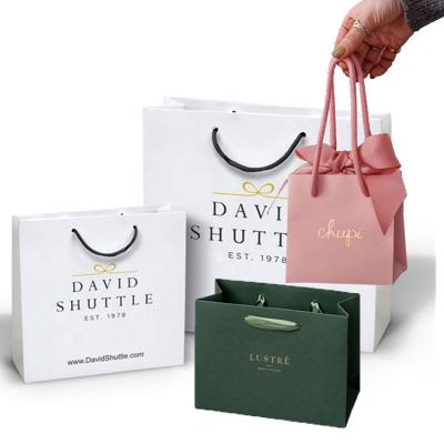 China China Recyclable Manufacturers Custom Retail Luxury Boutique Perfumes Jewelry Packaging Handle Pink Thank You Gift Shopping Paper Bags for sale