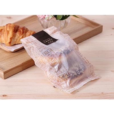 China Recyclable Custom Printed Biodegradable Lunch Bread Sandwich Packaging Flat Bottom Wax Pe Coated Kraft Lined Paper Bags For Cookies Food for sale