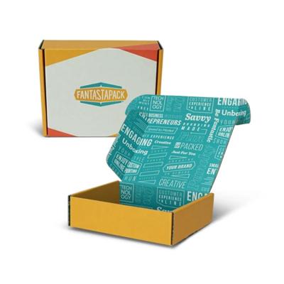 China Recyclable Custom Logo Size Colored Large Shipping Mailer Recycled Corrugated Paper Box With Plastic Handle Insert For Packaging for sale