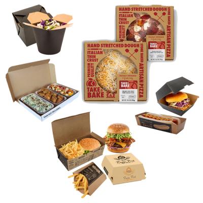 China Factory Hot Selling Custom Pizza Delivery Box Recyclable 12inch Cajas De Pizza Takeout OEM Kraft Paper With Logo for sale