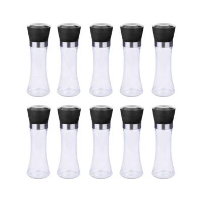 China Sustainable 200ML Salt And Pepper Grinders 2 Pack Adjustable Salt And Pepper Mills for sale