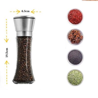 China Viable Best Price Manual Spice Salt Disposable Pepper Grinder,Wholesale Spice Salt Glass Plastic Pepper Grinder for sale