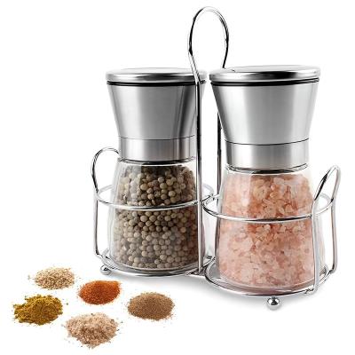 China Viable Best Price Manual Spice Salt Disposable Pepper Grinder,Wholesale Spice Salt Glass Plastic Pepper Grinder for sale