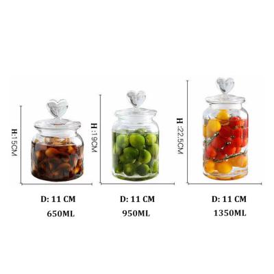 China High Quality Kimchi Glass Jar Freshness Preservation Barrel Kimchi Clear Glass Beverage Jar With Sealed Lid for sale