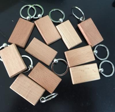 China Promotional Eco-Friendly Wooden Metal Key Ring Gift Wooden Key Chain Ring for sale