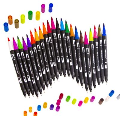 China 120 PCS Pens Set Colorful Kids Water Color Brush Pen Set OEM Customized PVC Box Art Logo Packing School Packaging XC3342 for sale