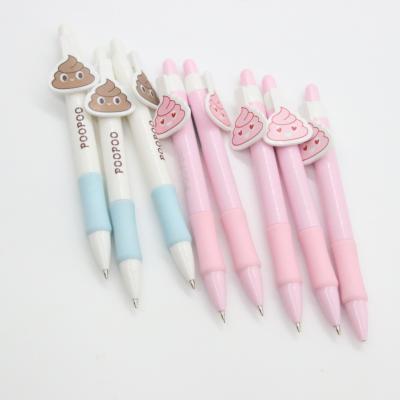 China Cute pen kawaii silicone cartoon creative plastic creative carbon gel pen gel pen stationery cute pens for sale