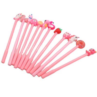 China office & School pen plastic promotional cute gel pen school animal creative student kawaii cute rab PVC pen for sale