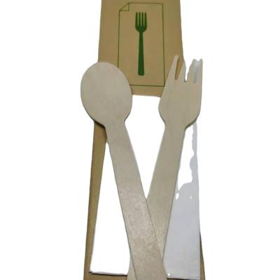 China Wholesale Home.Restaurant.Bar.Hotel.Wedding Environmentally Friendly Birch Wood Spoon Fork Knife Easy To Use Individual Or Factory Package for sale