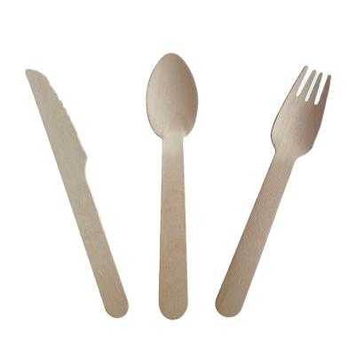 China Home.Restaurant.Bar.Hotel.Wedding 1000PCS disposable wooden knife fork spoon birch product single package complete package no paint environmental protection for sale