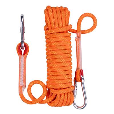 China High Tensile Logo Climbing Rope Hiking Mountaineering Training Rescue Emergency Exit Durable Nylon Rope Safety Durable Rappelling Rope for sale