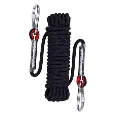 China 32Ft 65Ft 98Ft 165Ft 246Ft Static Climbing Rope Safety Rope Durable Good Quality Parachute Rescue Rope Rappelling Rope for sale