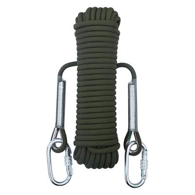 China Durable Outdoor Static Rescue Parachute Fire Rescue Equipment Rope Escape Safety Rope Good Quality Rappelling Rope for sale