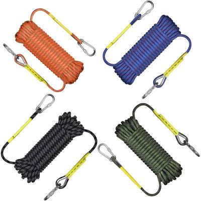 China Durable Custom Logo Static Rope 26Kn Climbing Rope Safety High Tensile Rope Camping Rock Running At Waist Climbing Equipment for sale