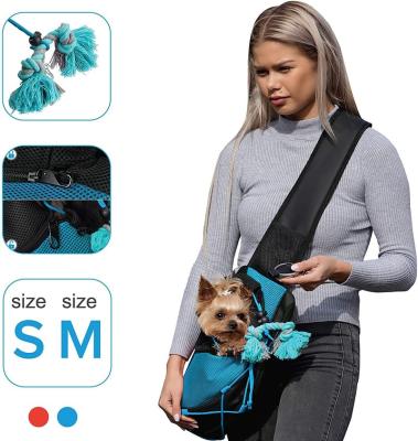 China Wholesale Viable Outdoor Purse Tote Pouch Mesh Oxford Single Comfort Sling Pet Puppy Carrier S/L Travel Dog Shoulder Bag for sale