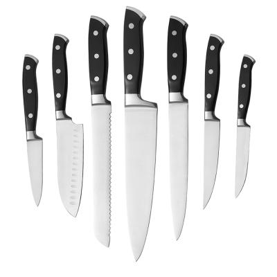 China Amazon Viable Hot Selling Butcher Knife Set Professional Stainless Steel Kitchen Chef Knife Set for sale