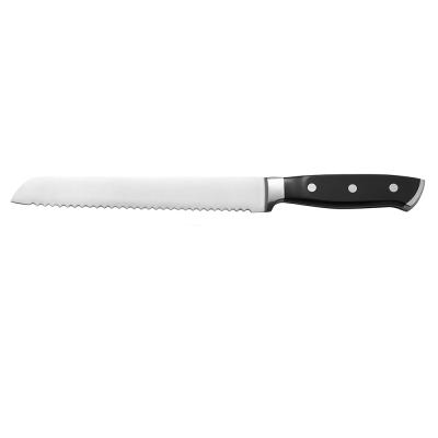 China Stocked 2021 Hot Selling 8inch Kitchen Bread Chef Knives 3Cr13 Japanese Wodden Handle Bread Knife for sale