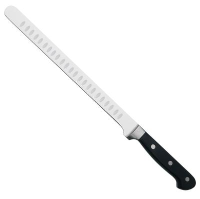 China Stocked Professional Design Top Class 11 Inch Chef Knives Stainless Steel Serrated Bread Knife Slicing Meat Knife for sale