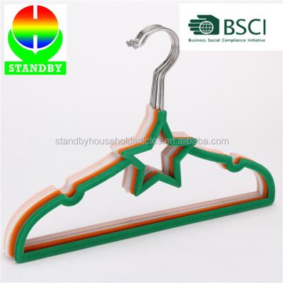 China Multifunctional Star Shape Kids Hangers - Non-slip Velvet Hanger Hangers for sale