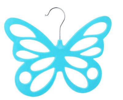 China Butterfly Shape Non- Multifunctional Velvet Fabric Hanger Slip Scarf Hanger for sale